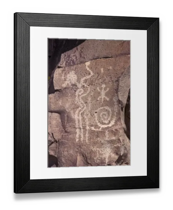 Framed Print : Petroglyphs, probably made by Anasazi, in the Wupatki National Monument near