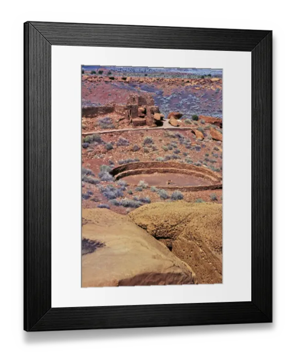 Framed Print : North America, United States, Arizona. Ancient structure part of pueblo in Wupatki