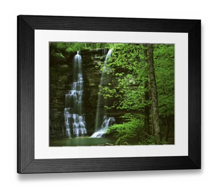 Framed Print : USA, Arkansas, Buffalo National River, Twin Falls