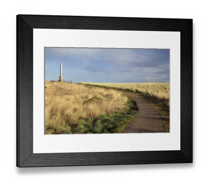 Framed Print : A paved trail leads to the memorial shaft / obelisk on memorial hill at Whitman Mission Framed Print : A paved trail leads to the memorial shaft / obelisk on memorial hill at Whitman Mission