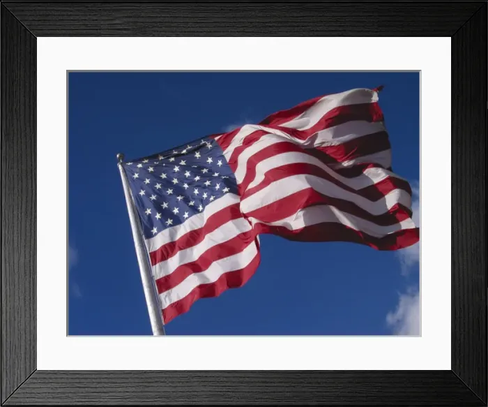 Framed Print : USA, Washington, Cle Elum. American flag flaps in wind. Credit as: Nancy & Steve Framed Print : USA, Washington, Cle Elum. American flag flaps in wind. Credit as: Nancy & Steve