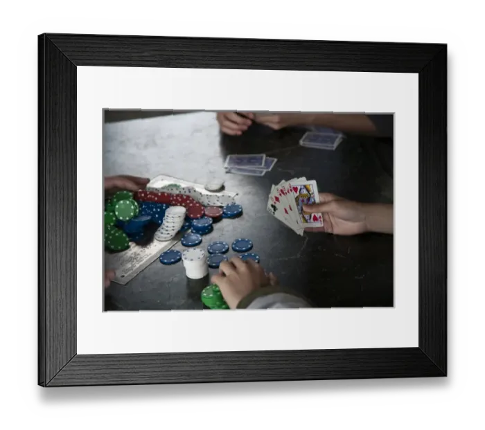 Framed Print : Poker game Framed Print : Poker game