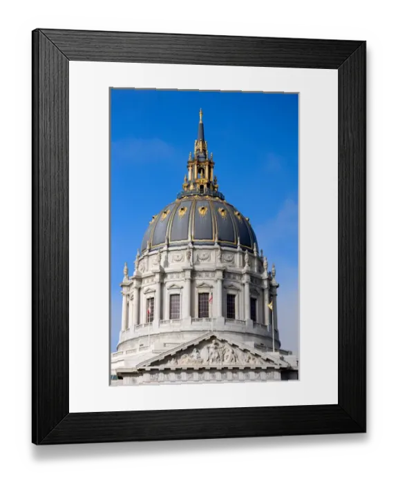 Framed Print : The dome of the city hall in San Francisco, California Framed Print : The dome of the city hall in San Francisco, California