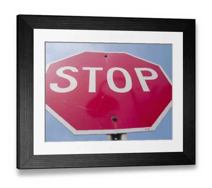 Framed Print : California, Santa Barbara Stop signs Framed Print : California, Santa Barbara Stop signs