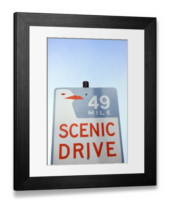 Framed Print : North America, USA, California, San Francisco. 49 mile scenic drive sign Framed Print : North America, USA, California, San Francisco. 49 mile scenic drive sign