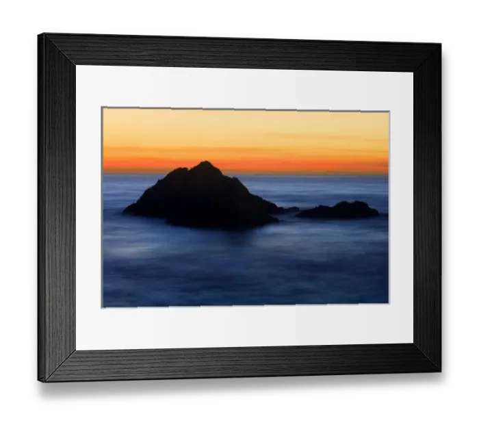 Framed Print : A long exposure of sunset from San Franciscos Cliff House