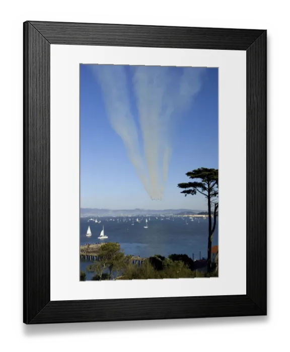 Framed Print : Blue Angels flyby during 2006 Fleet Week performance in San Francisco