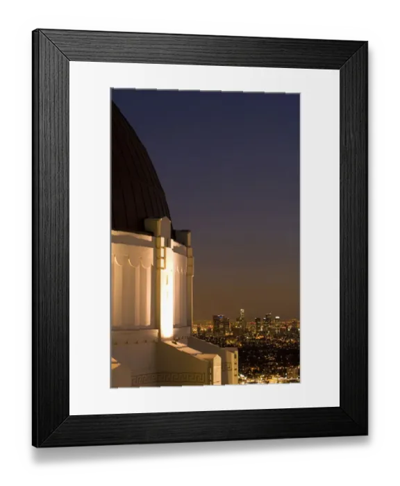 Framed Print : A dusk view of downtown Los Angeles from Griffith Observatory in Griffith Park Framed Print : A dusk view of downtown Los Angeles from Griffith Observatory in Griffith Park