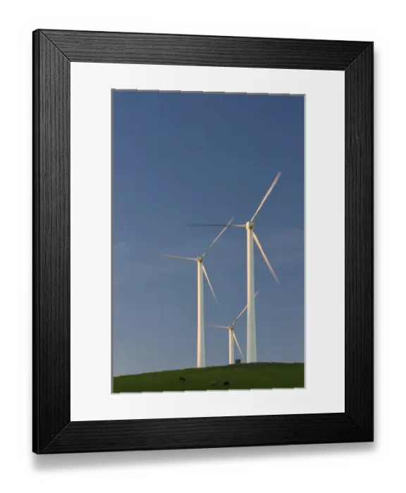 Framed Print : Renewable energy through wind power is collected via wind turbines in northern California s Framed Print : Renewable energy through wind power is collected via wind turbines in northern California s