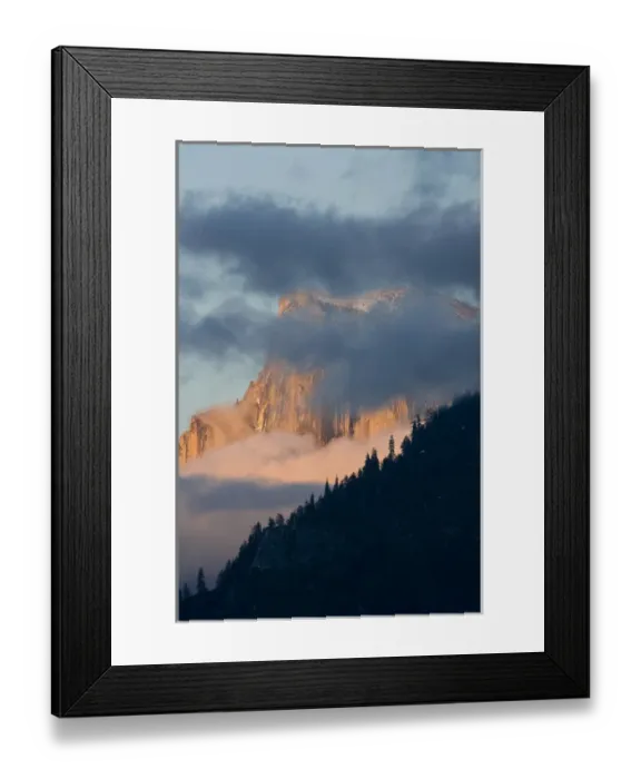 Framed Print : Clouds circle Half Dome at sunset - Yosemite National Park, California Framed Print : Clouds circle Half Dome at sunset - Yosemite National Park, California