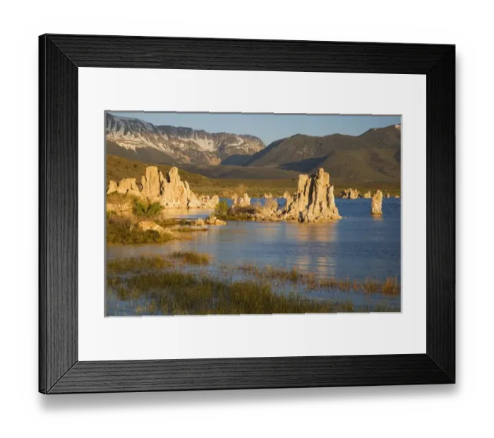 Framed Print : CA, Mono Lake Tufa State Reserve, South Tufa Area, Tufas and Mono Lake at sunrise Framed Print : CA, Mono Lake Tufa State Reserve, South Tufa Area, Tufas and Mono Lake at sunrise