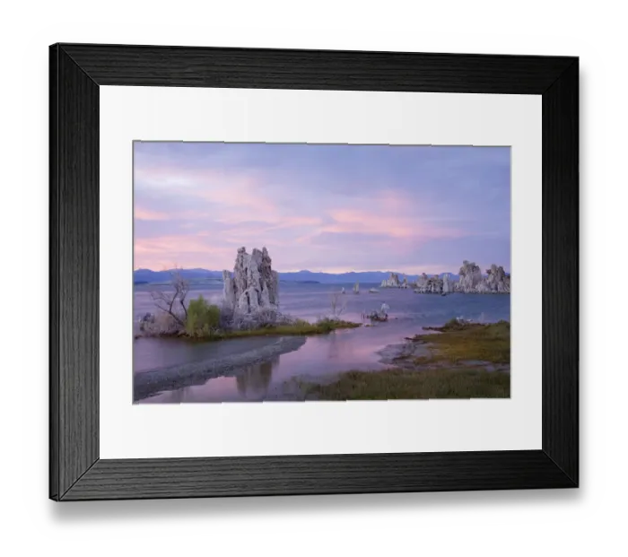 Framed Print : CA, Mono Lake Tufa State Reserve, South Tufa Area, Tufas and Mono Lake at sunset Framed Print : CA, Mono Lake Tufa State Reserve, South Tufa Area, Tufas and Mono Lake at sunset