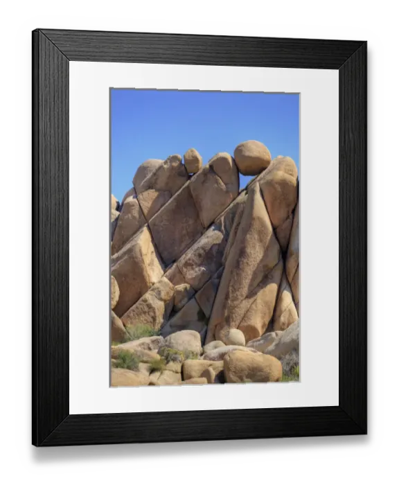 Framed Print : Joshua Tree NP, granite rock formations