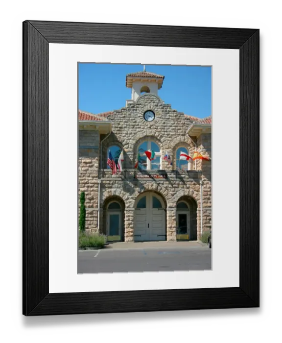 Framed Print : USA, California, Sonoma, historic City Hall Framed Print : USA, California, Sonoma, historic City Hall