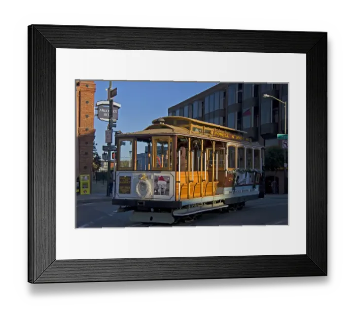 Framed Print : In San Francisco at the Friedel Klussmann Memorial Turnaround at Hyde Street a cable Framed Print : In San Francisco at the Friedel Klussmann Memorial Turnaround at Hyde Street a cable