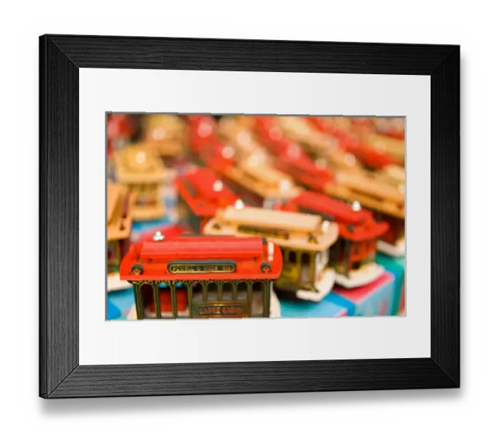 Framed Print : USA, California, San Francisco, Chinatown, Toy cablecars Framed Print : USA, California, San Francisco, Chinatown, Toy cablecars