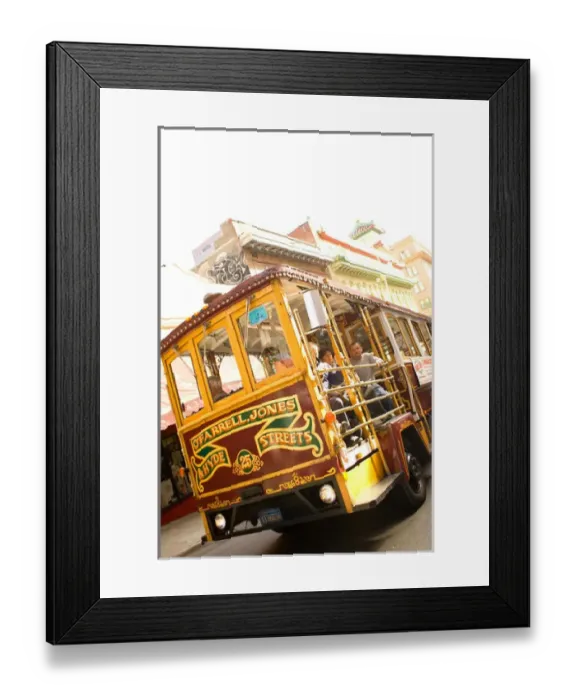 Framed Print : USA, California, San Francisco, Tour car