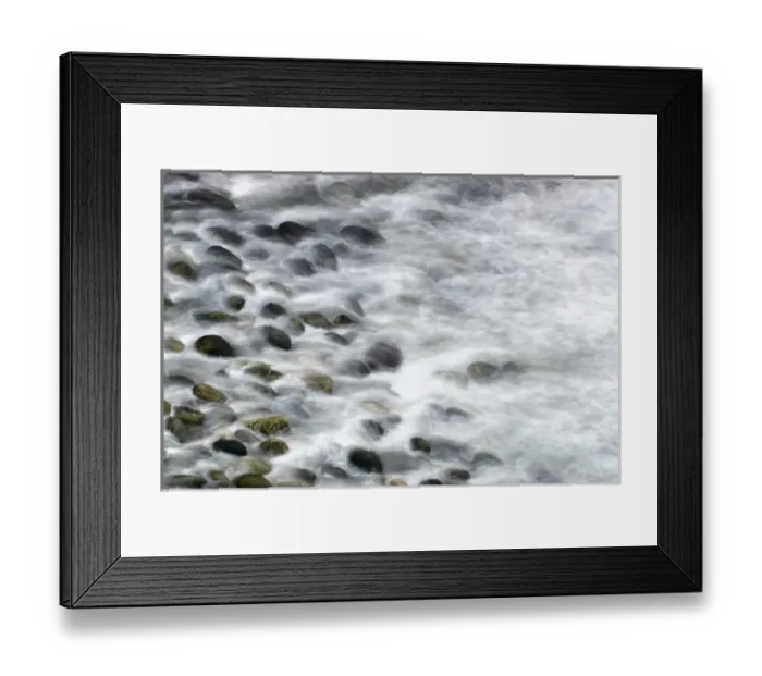 Framed Print : Surf on stone beach, Point Lobos State Reserve, California