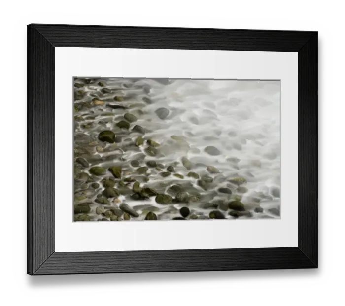 Framed Print : Surf on stone beach, Point Lobos State Reserve, California