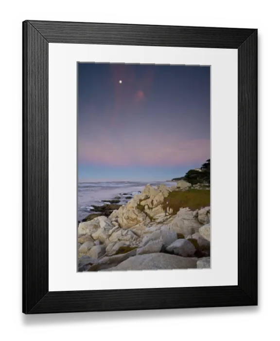 Framed Print : Dawn light at Six-mile Drive in Carmel, California Framed Print : Dawn light at Six-mile Drive in Carmel, California