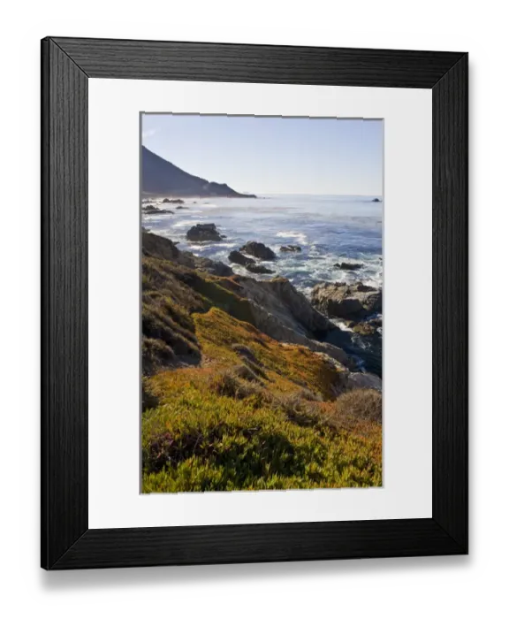 Framed Print : View of ocean south of Carmel near Big Sur, California Framed Print : View of ocean south of Carmel near Big Sur, California