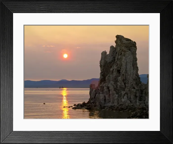 Framed Print : Mono Lake at sunrise with tufa formations, California Framed Print : Mono Lake at sunrise with tufa formations, California