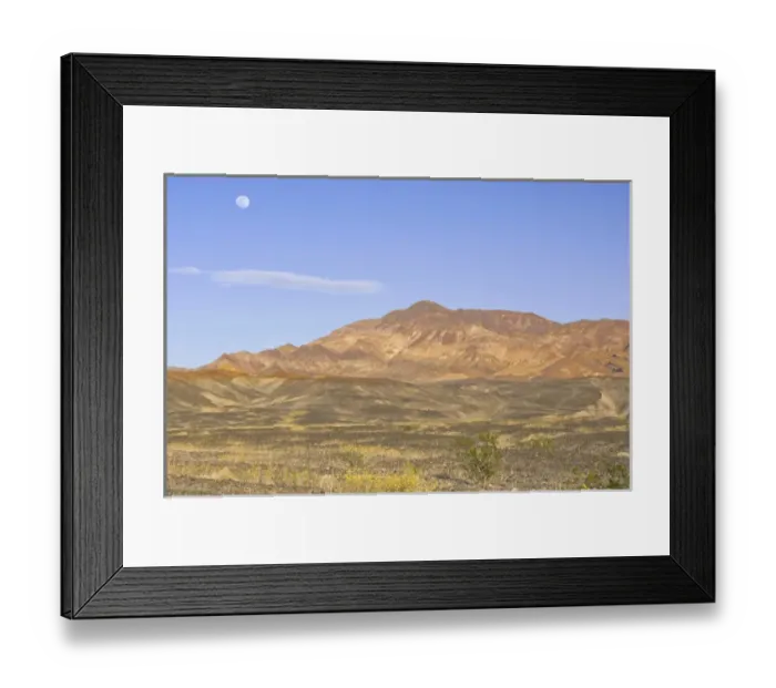Framed Print : USA, CA, Full Moon Rising Over Death Valley NP Framed Print : USA, CA, Full Moon Rising Over Death Valley NP