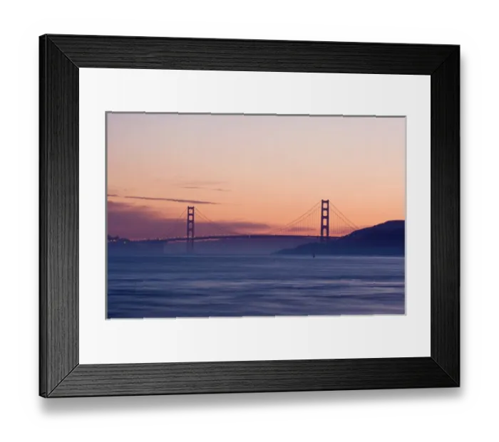 Framed Print : USA, CA, Marin County, Tiburon, Golden Gate Bridge at Dusk Framed Print : USA, CA, Marin County, Tiburon, Golden Gate Bridge at Dusk