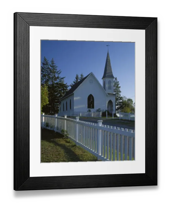 Framed Print : USA, Washington, Lopez Island, Center Church Framed Print : USA, Washington, Lopez Island, Center Church