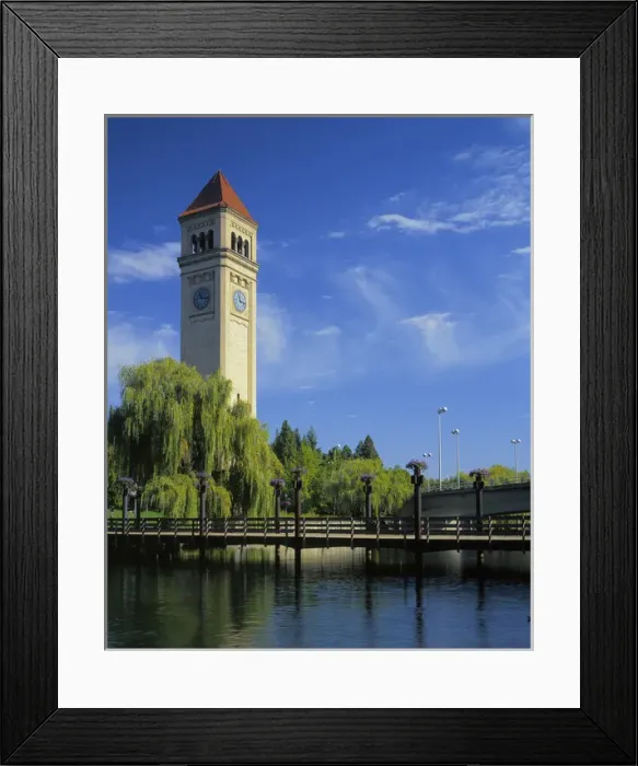 Framed Print : USA, Washington, Spokane, Riverfront Park, Great Northern Clock Tower