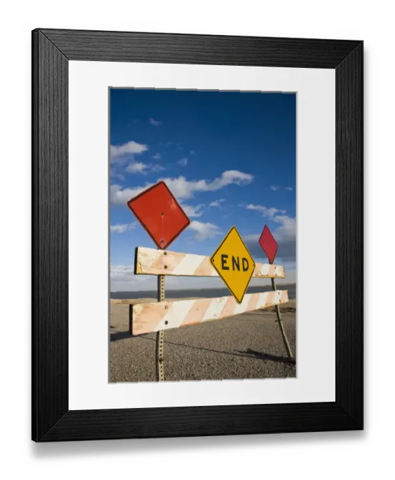 Framed Print : USA, California, Salton City. Salton Sea, sign for the end Framed Print : USA, California, Salton City. Salton Sea, sign for the end