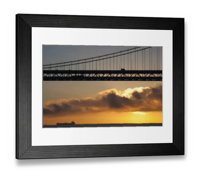 Framed Print : USA, California, San Francisco, Embarcadero, Bay Bridge, dawn Framed Print : USA, California, San Francisco, Embarcadero, Bay Bridge, dawn