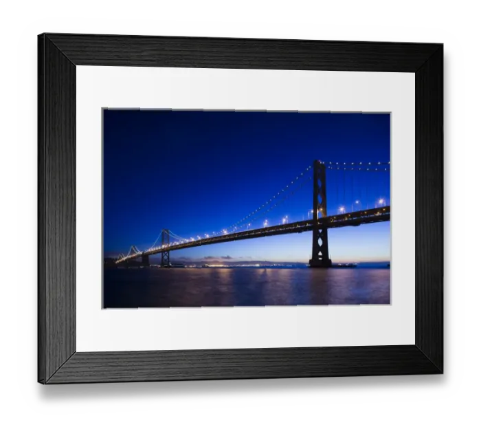 Framed Print : USA, California, San Francisco, Embarcadero, The Bay Bridge, dawn Framed Print : USA, California, San Francisco, Embarcadero, The Bay Bridge, dawn