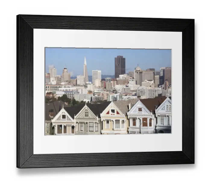 Framed Print : USA, California, San Francisco, The Haight, houses at Alamo Square Framed Print : USA, California, San Francisco, The Haight, houses at Alamo Square