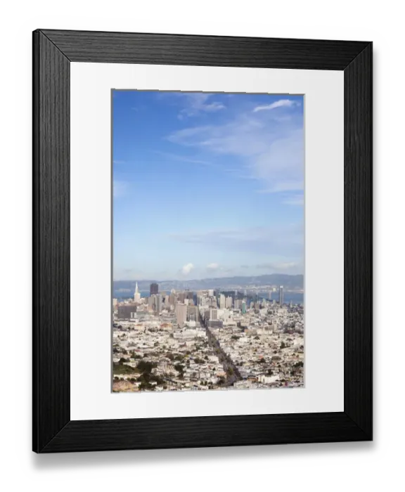 Framed Print : USA, California, San Francisco, Twin Peaks, late afternoon elevated downtown view Framed Print : USA, California, San Francisco, Twin Peaks, late afternoon elevated downtown view