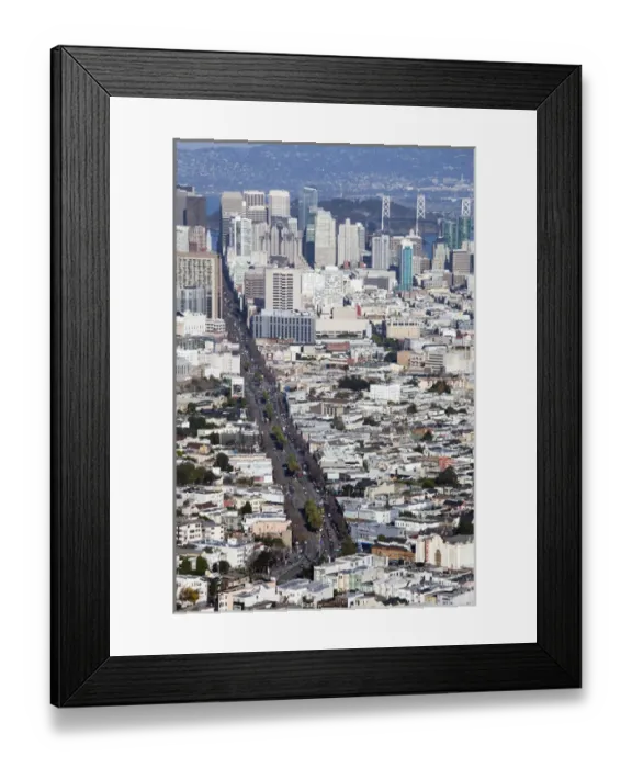 Framed Print : USA, California, San Francisco, Twin Peaks, late afternoon elevated downtown view Framed Print : USA, California, San Francisco, Twin Peaks, late afternoon elevated downtown view