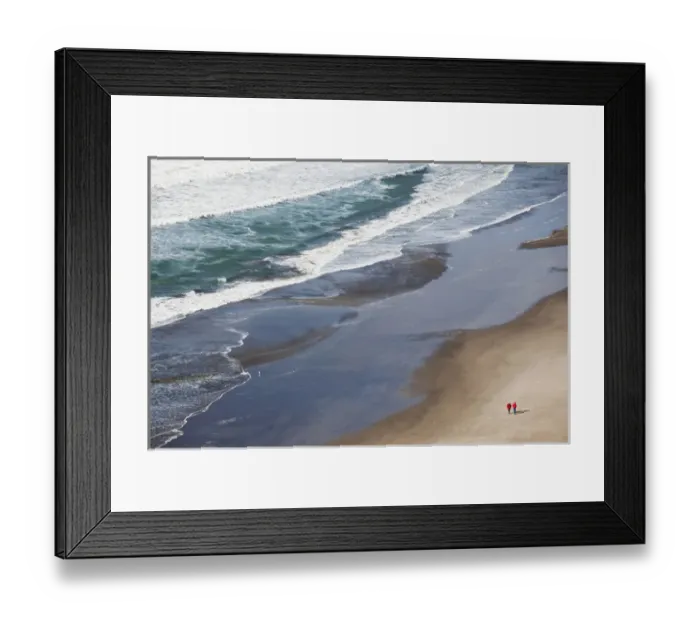 Framed Print : USA, California, San Francisco Bay Area, Marin County, elevated view of Stinson Beach