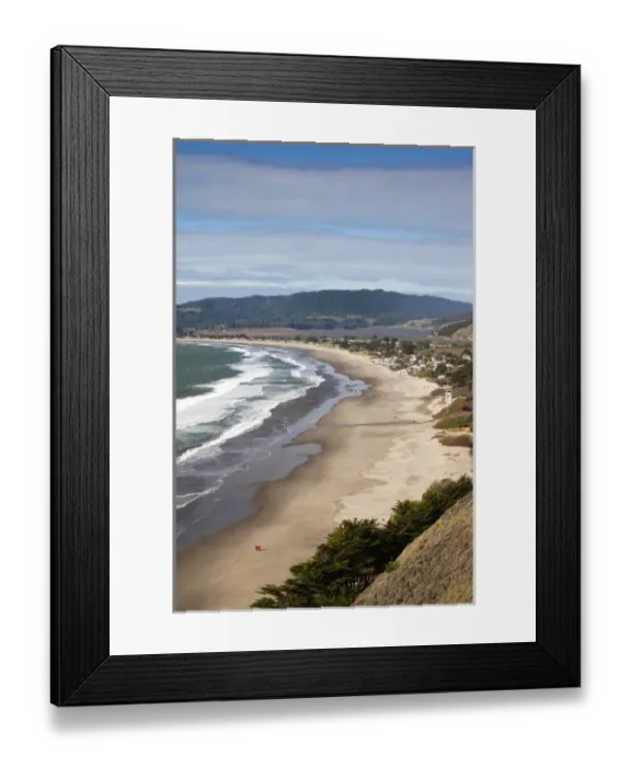 Framed Print : USA, California, San Francisco Bay Area, Marin County, elevated view of Stinson Beach Framed Print : USA, California, San Francisco Bay Area, Marin County, elevated view of Stinson Beach
