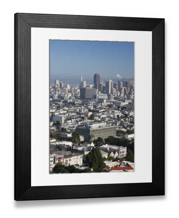 Framed Print : USA, California, San Francisco, Downtown, daytime downtown view from Corona Heights Park Framed Print : USA, California, San Francisco, Downtown, daytime downtown view from Corona Heights Park