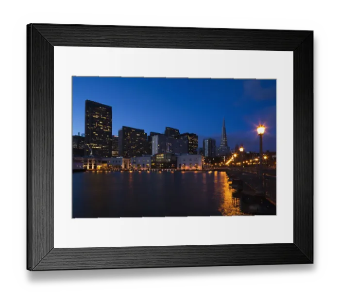 Framed Print : USA, California, San Francisco, Embarcadero, city view from Pier 7, Broadway Pier Framed Print : USA, California, San Francisco, Embarcadero, city view from Pier 7, Broadway Pier