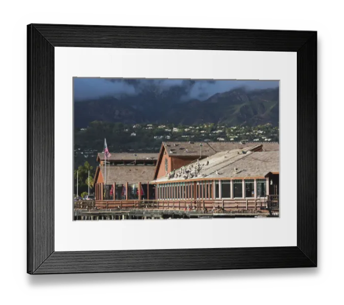 Framed Print : USA, California, Southern California, Santa Barbara, Harbor and Stearns Wharf Framed Print : USA, California, Southern California, Santa Barbara, Harbor and Stearns Wharf