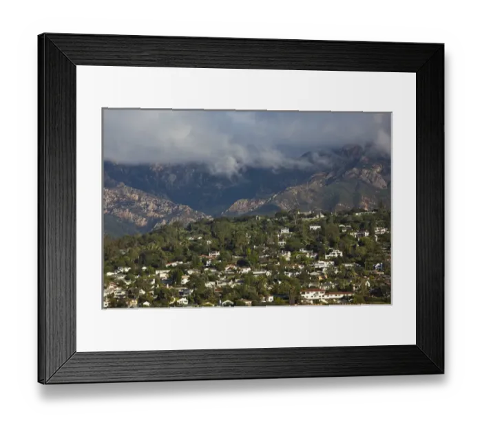 Framed Print : USA, California, Southern California, Santa Barbara, elevated city view from Framed Print : USA, California, Southern California, Santa Barbara, elevated city view from