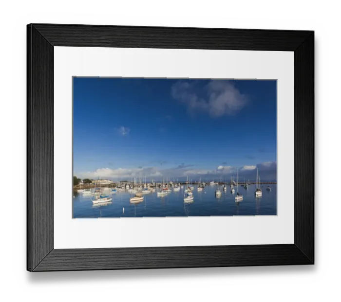 Framed Print : USA, California, Central Coast, Monterey, Fishermans Wharf, elevated view of Monterey Bay Framed Print : USA, California, Central Coast, Monterey, Fishermans Wharf, elevated view of Monterey Bay