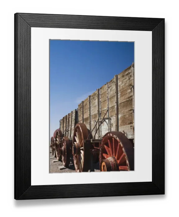 Framed Print : USA, California, Death Valley National Park, Furnace Creek, Harmony Borax Works, old borax factory