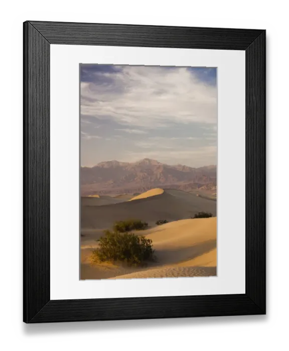 Framed Print : USA, California, Death Valley National Park, Mesquite Flat Sand Dunes, late afternoon