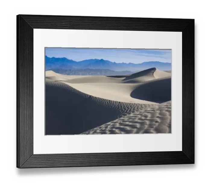 Framed Print : USA, California, Death Valley National Park, Mesquite Flat Sand Dunes, dawn