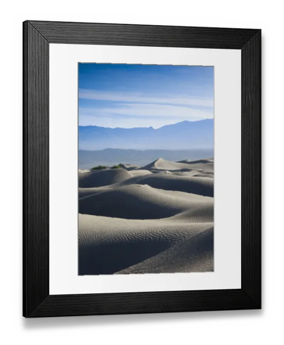 Framed Print : USA, California, Death Valley National Park, Mesquite Flat Sand Dunes, dawn