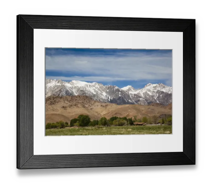 Framed Print : USA, California, Eastern Sierra Nevada Area, Lone Pine, mountain landscape