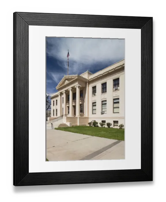 Framed Print : USA, California, Eastern Sierra Nevada Area, Independence, Inyo County Courthouse Framed Print : USA, California, Eastern Sierra Nevada Area, Independence, Inyo County Courthouse