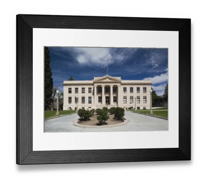 Framed Print : USA, California, Eastern Sierra Nevada Area, Independence, Inyo County Courthouse Framed Print : USA, California, Eastern Sierra Nevada Area, Independence, Inyo County Courthouse